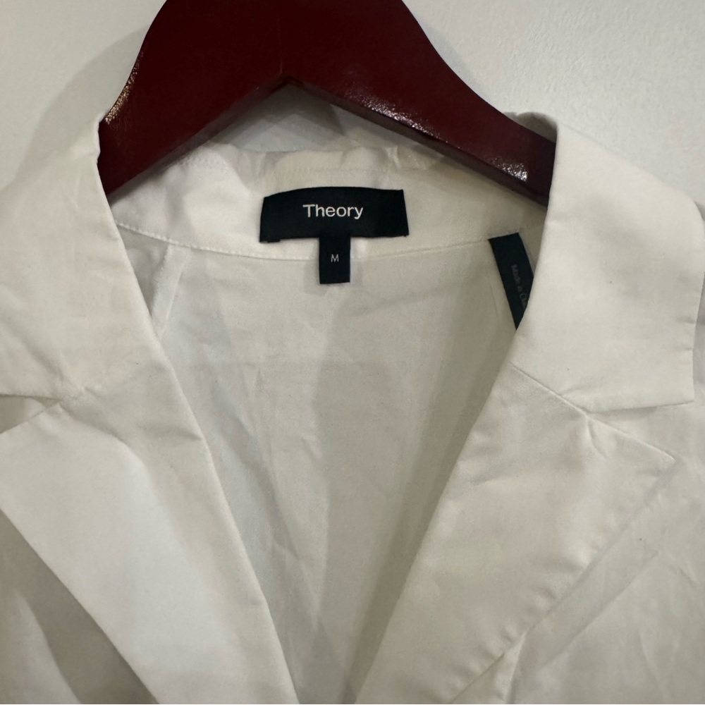 Theory Poplin Button-down Shirt in White - Picture 5 of 14